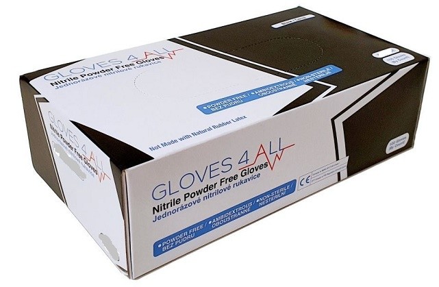 Rukavice nitril S bílé 100ks nepudrované 